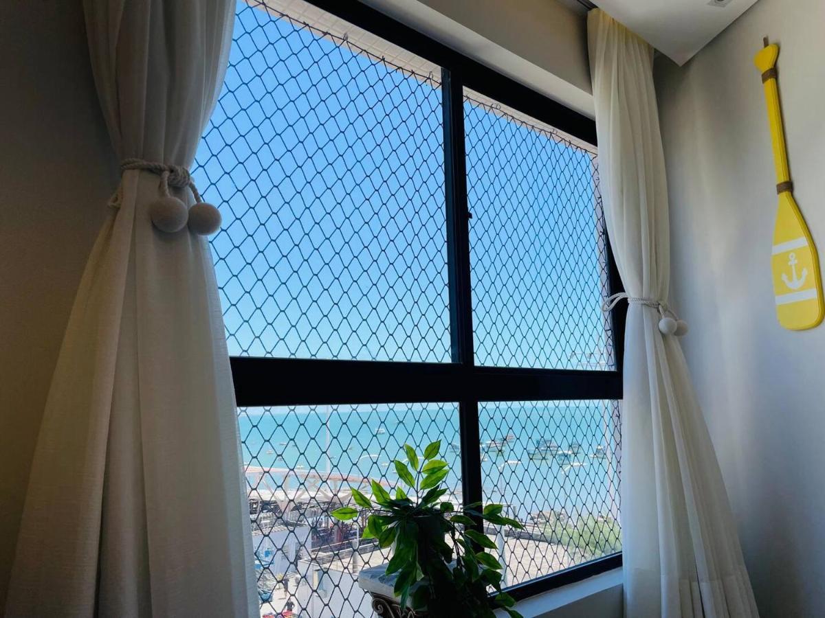Flat Luxuoso Alto Padrao Frente Mar Com 2 Suites No Iate Plaza 福塔雷萨 外观 照片