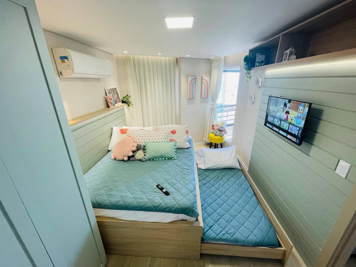 Flat Luxuoso Alto Padrao Frente Mar Com 2 Suites No Iate Plaza 福塔雷萨 外观 照片