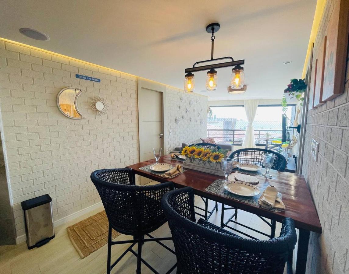 Flat Luxuoso Alto Padrao Frente Mar Com 2 Suites No Iate Plaza 福塔雷萨 外观 照片
