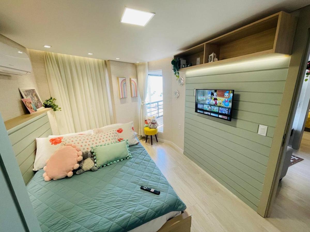 Flat Luxuoso Alto Padrao Frente Mar Com 2 Suites No Iate Plaza 福塔雷萨 外观 照片