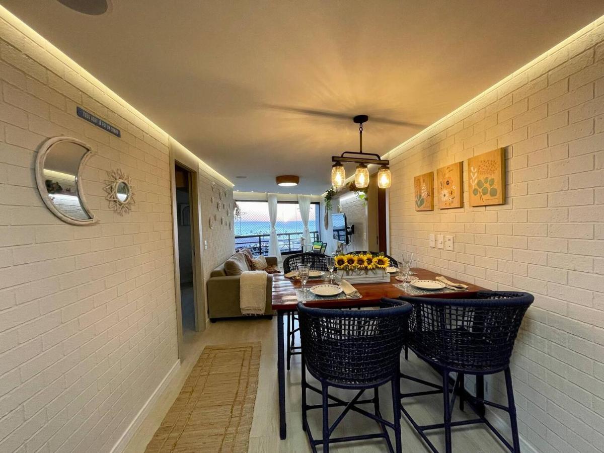 Flat Luxuoso Alto Padrao Frente Mar Com 2 Suites No Iate Plaza 福塔雷萨 外观 照片