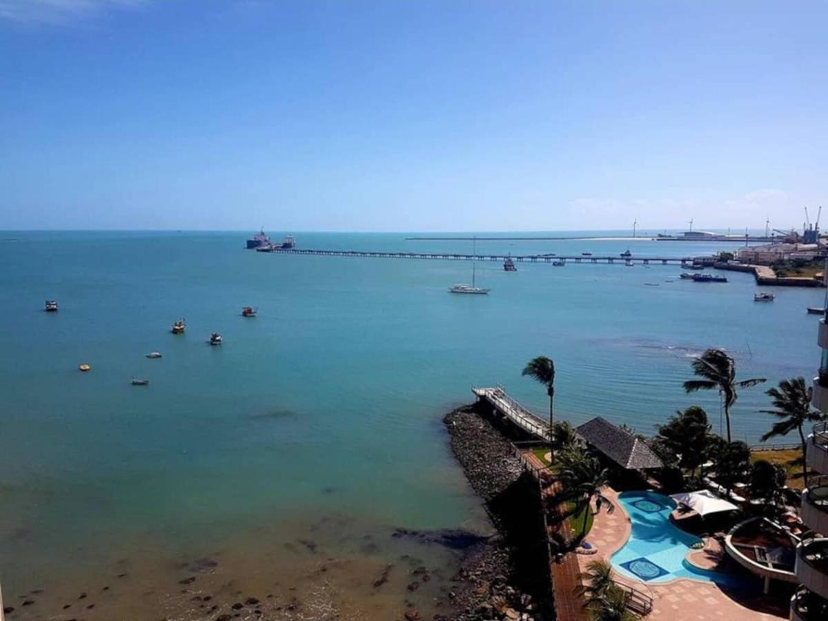 Flat Luxuoso Alto Padrao Frente Mar Com 2 Suites No Iate Plaza 福塔雷萨 外观 照片